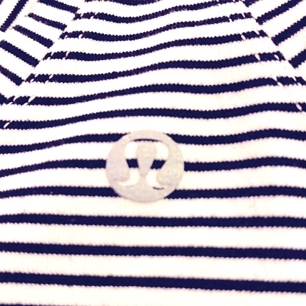 Lululemon Athletic Top Striped Black and White